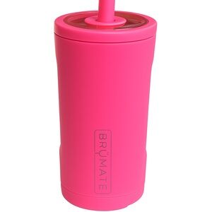 BrüMate Hot Pink Insulated Tumbler with Straw